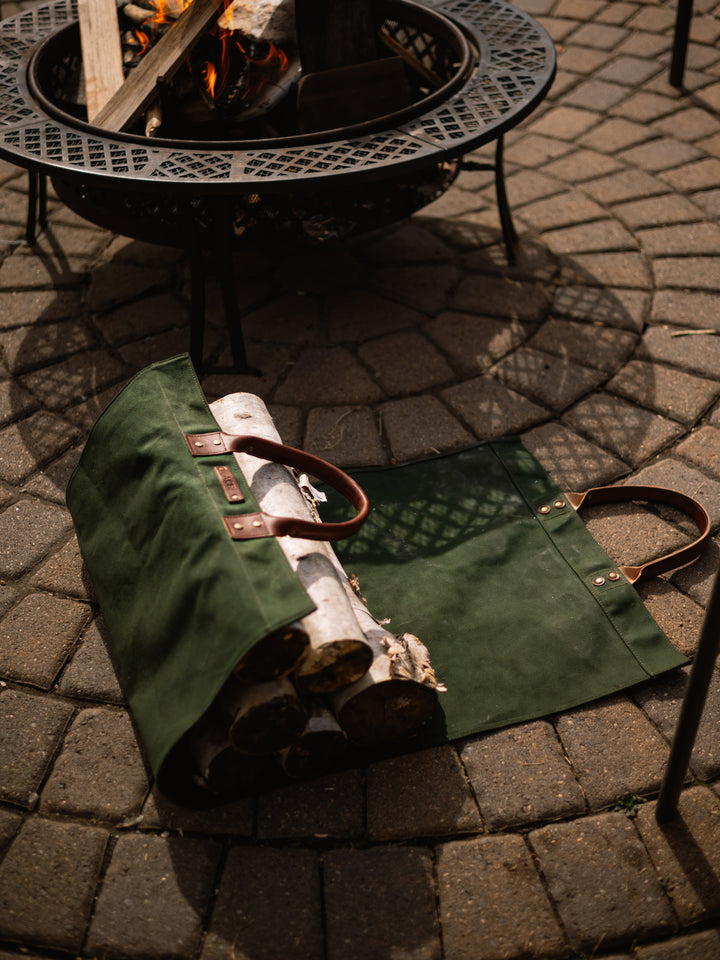 Personalized Canvas Log Carrier