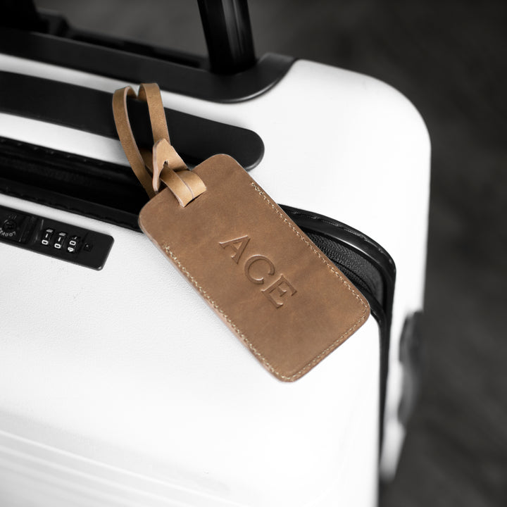Personalized Leather Luggage Tag
