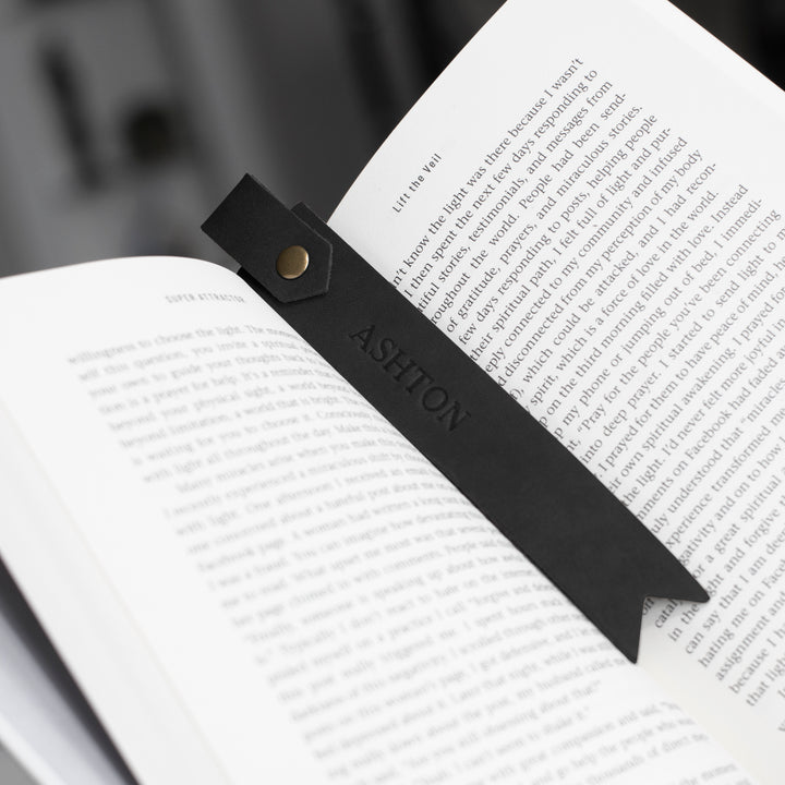 Personalized Leather Bookmark