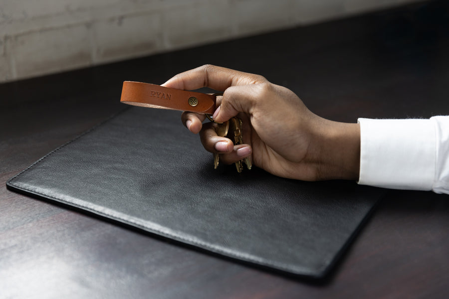 Personalized Leather Keychain