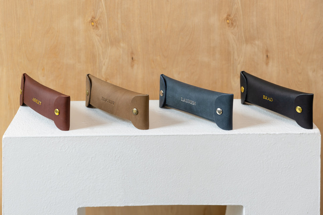 Personalized Leather Pencil Case