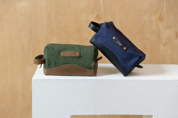Personalized Canvas and Leather Dopp Kit