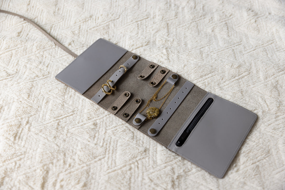 Custom Leather Jewelry Organizer in 5 colors
