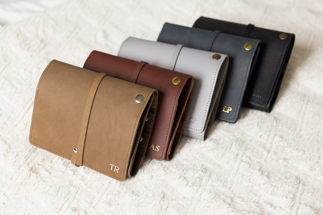 Custom Leather Jewelry Organizer in 5 colors