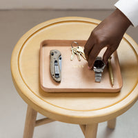 Molded Leather Valet Tray