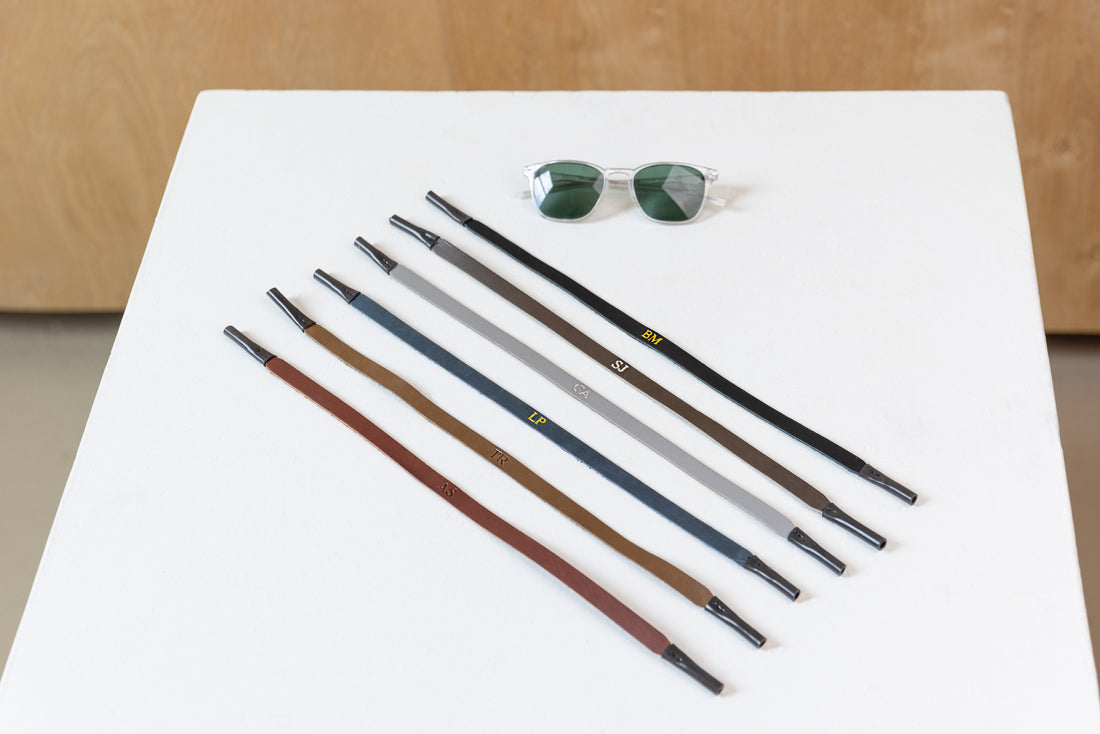Monogrammed Leather Sunglass Strap