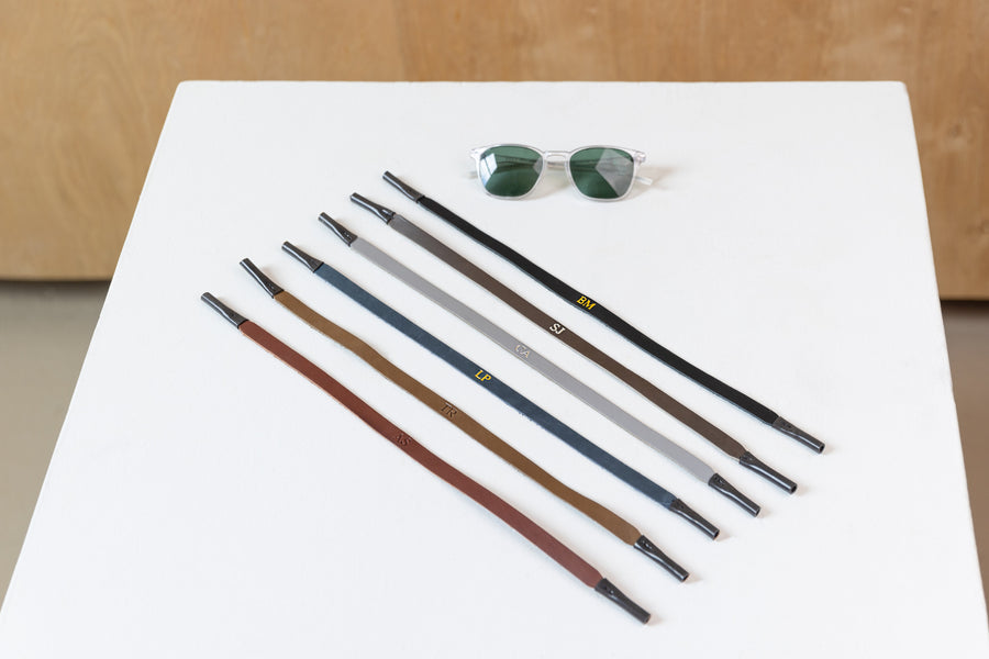 Monogrammed Leather Sunglass Strap