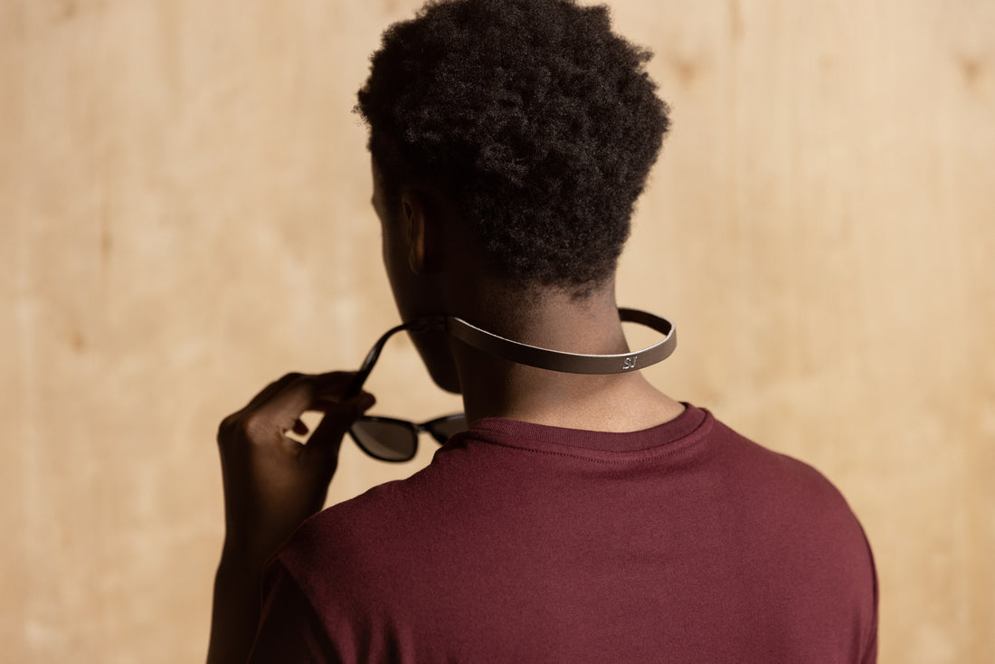 Monogrammed Leather Sunglass Strap
