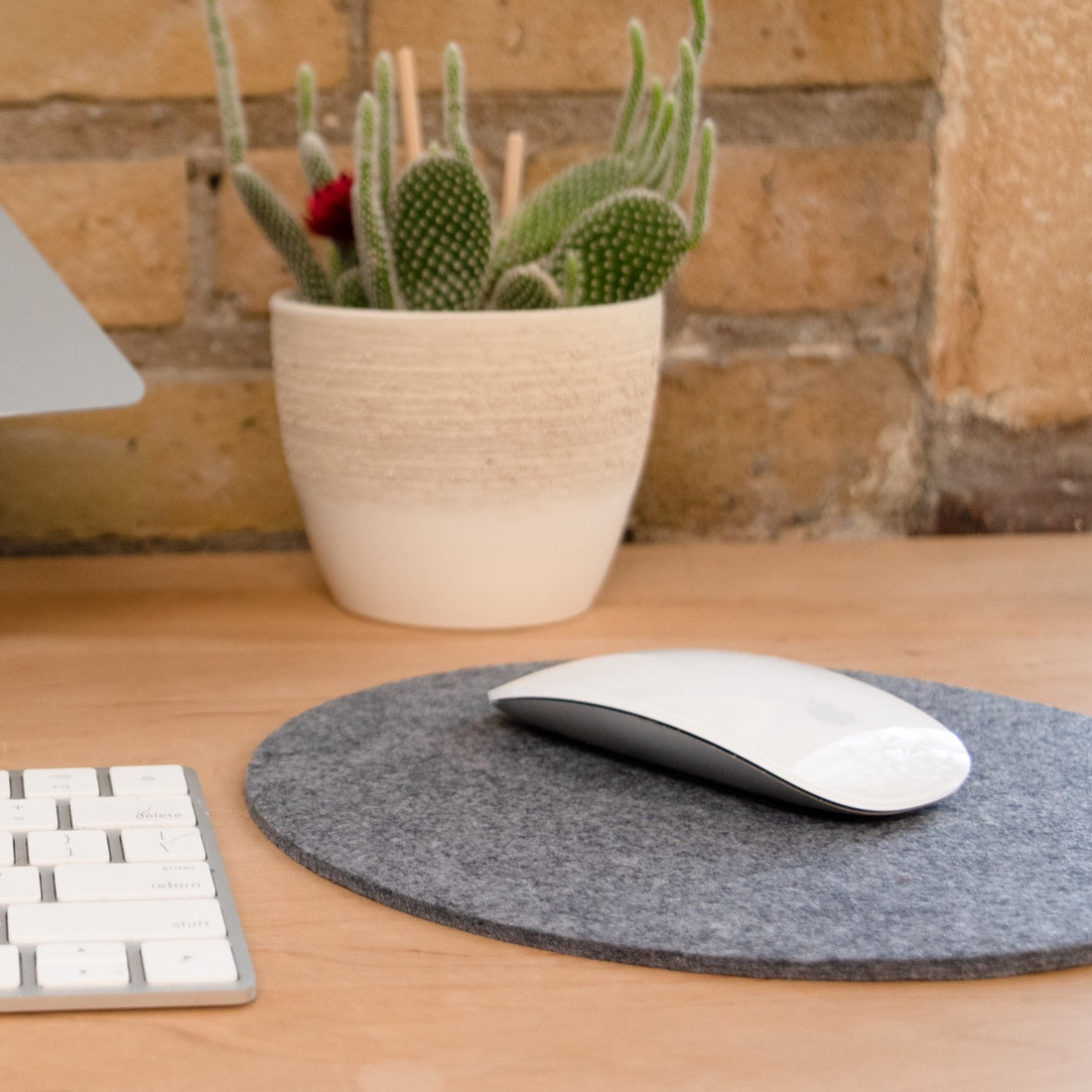 Sustainable Round Felt Mousepad
