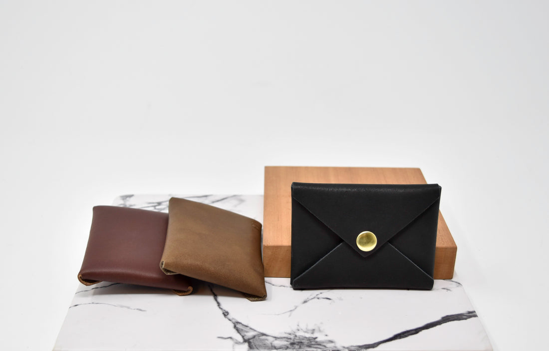 Personalized Leather Snap Card Wallet