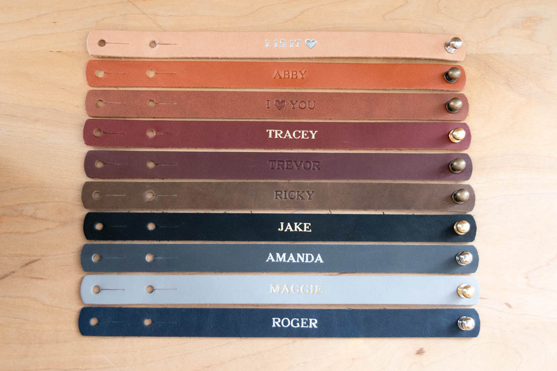 Personalized Leather Bracelet
