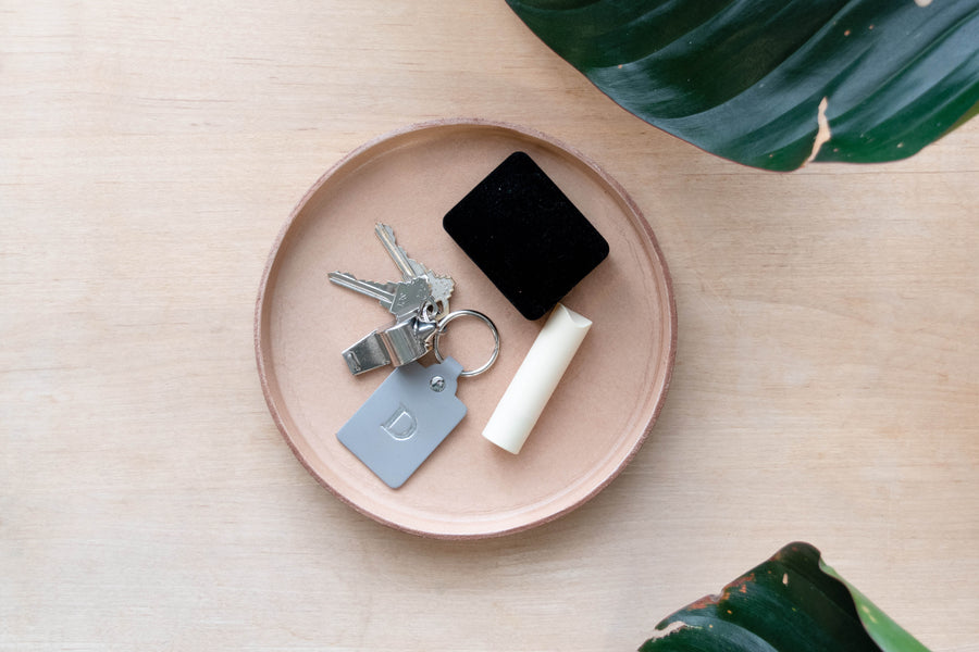Personalized Molded Leather Valet Tray