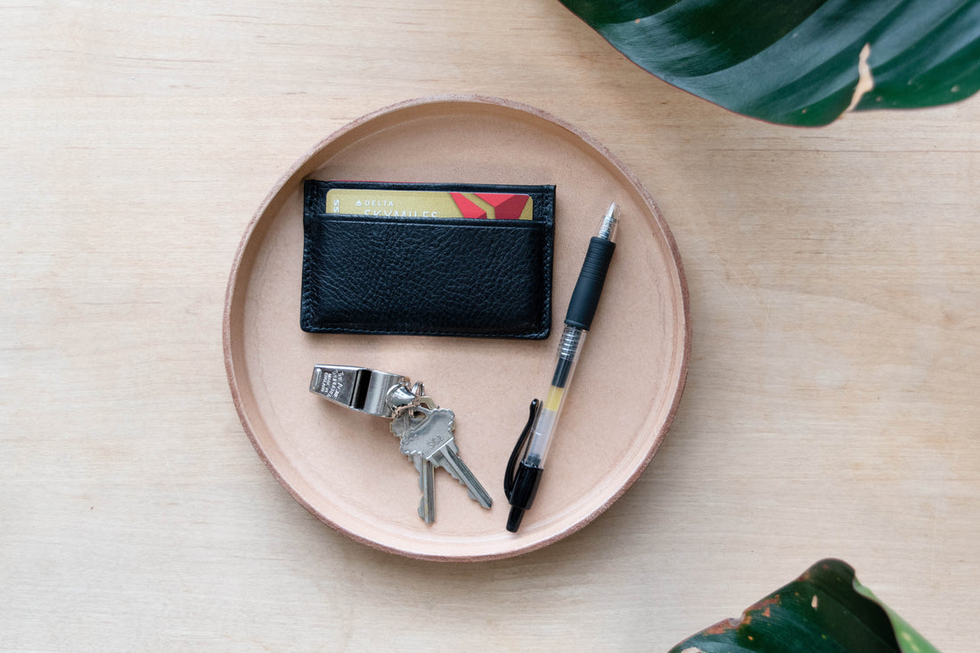 Personalized Molded Leather Valet Tray