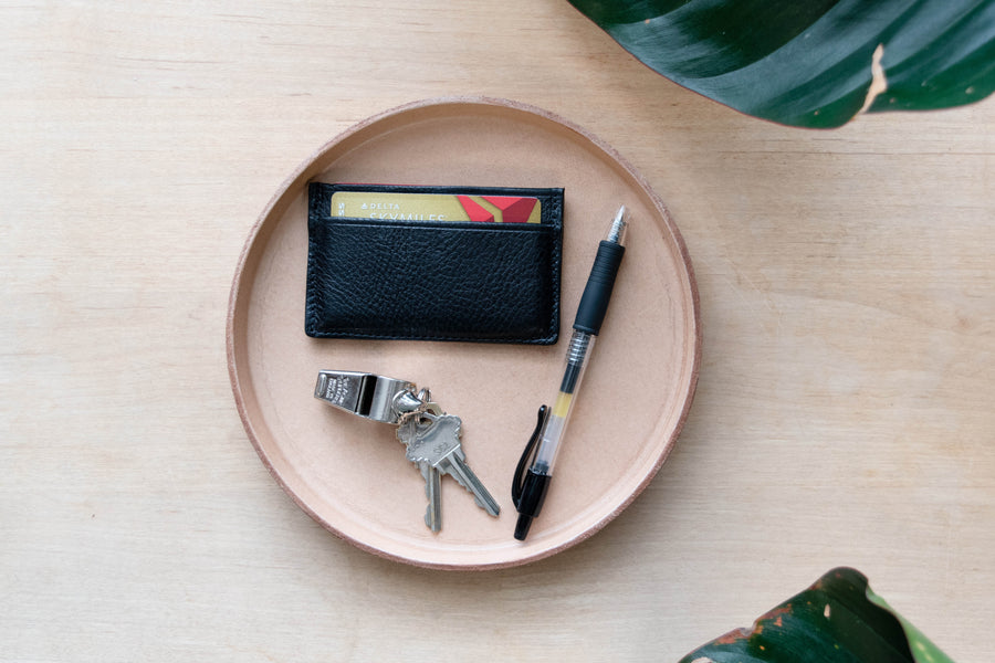 Personalized Molded Leather Valet Tray