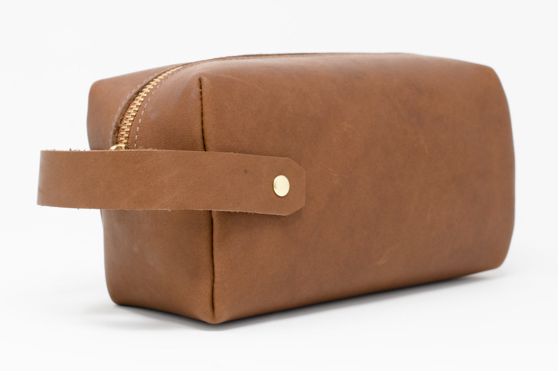 Personalized Leather Dopp Kit