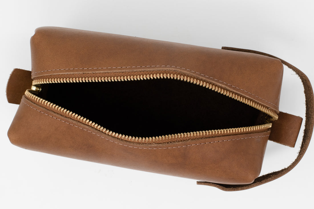 Personalized Leather Dopp Kit
