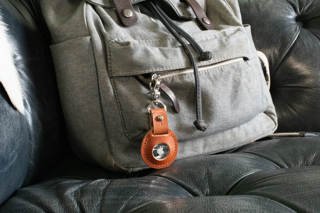 Personalized Leather AirTag Case