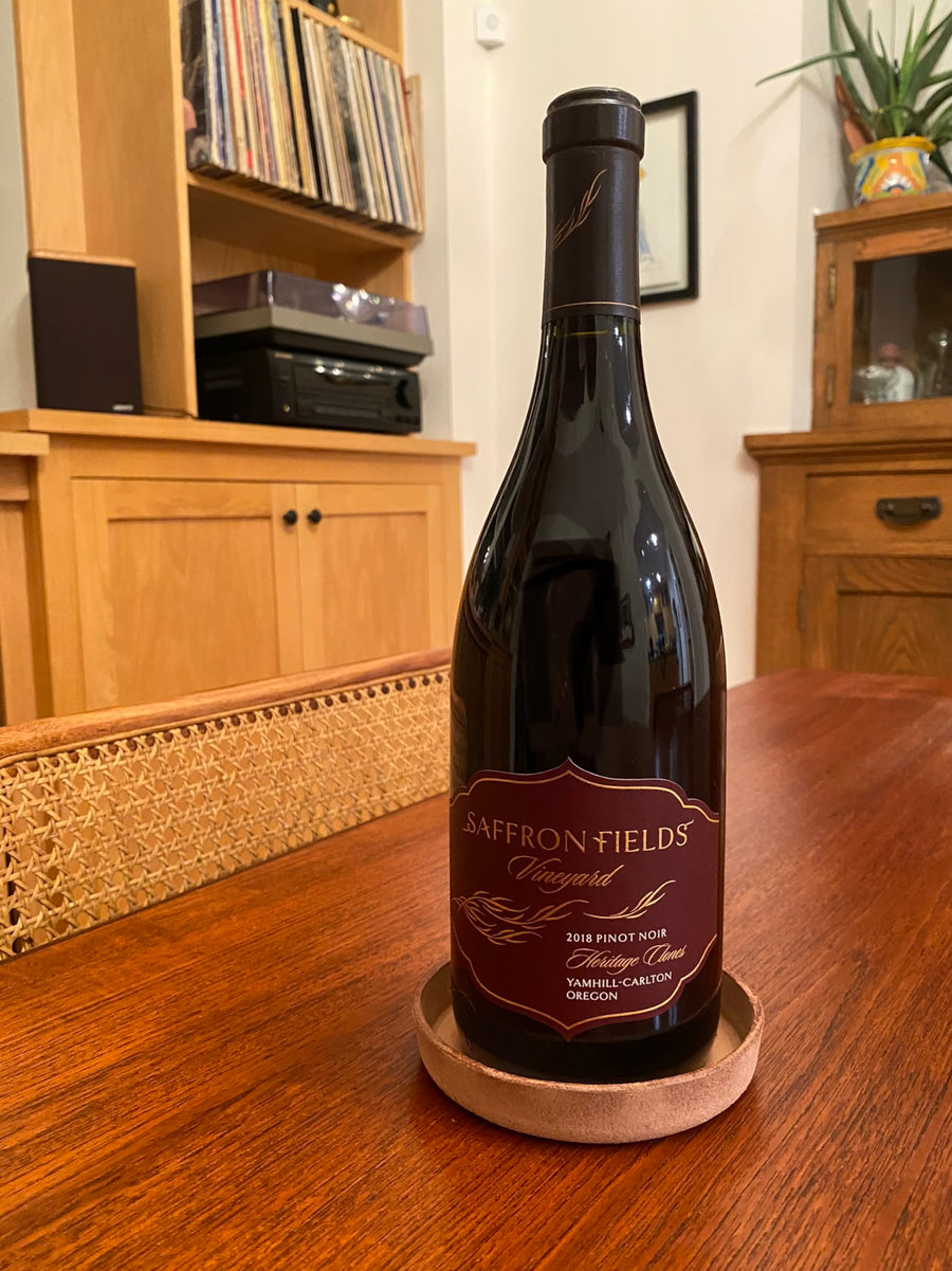 Monogrammed & Personalized Leather Wine Bottle Coaster