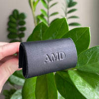 Personalized Leather Safety Razor Cover