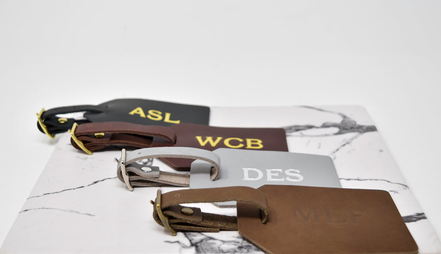 Personalized Leather Luggage Tag