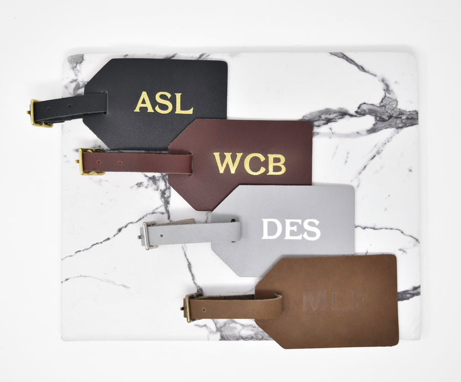 Personalized Leather Luggage Tag