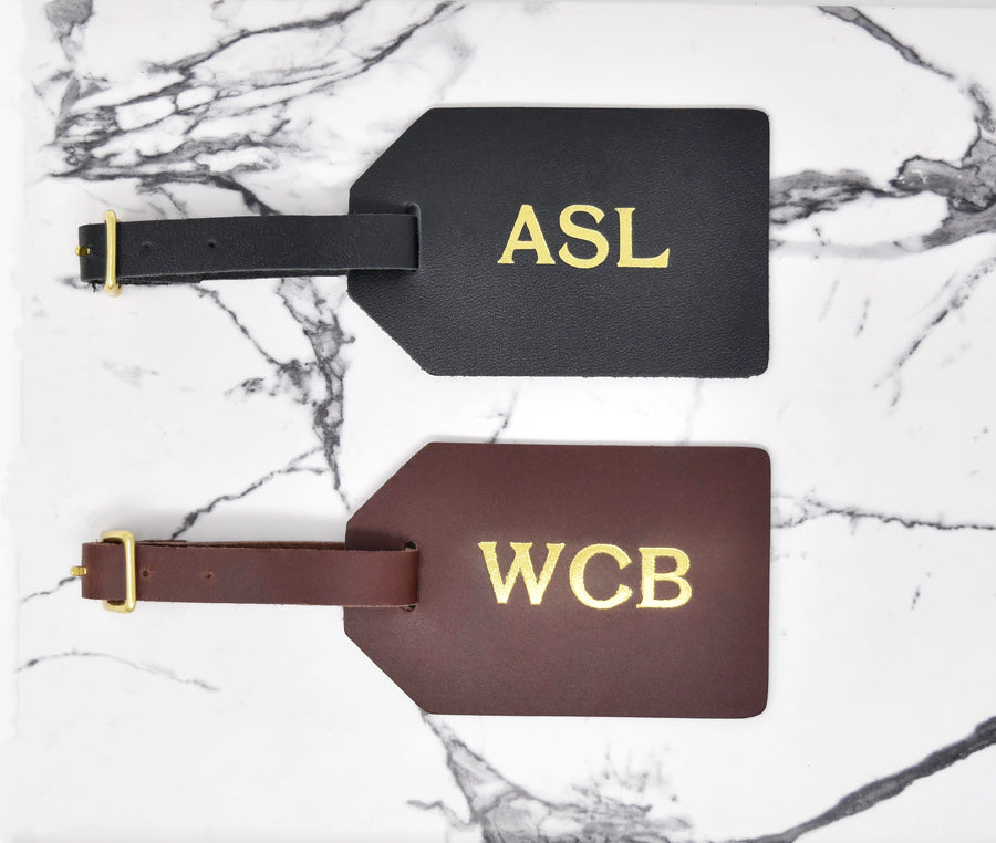 Personalized Leather Luggage Tag