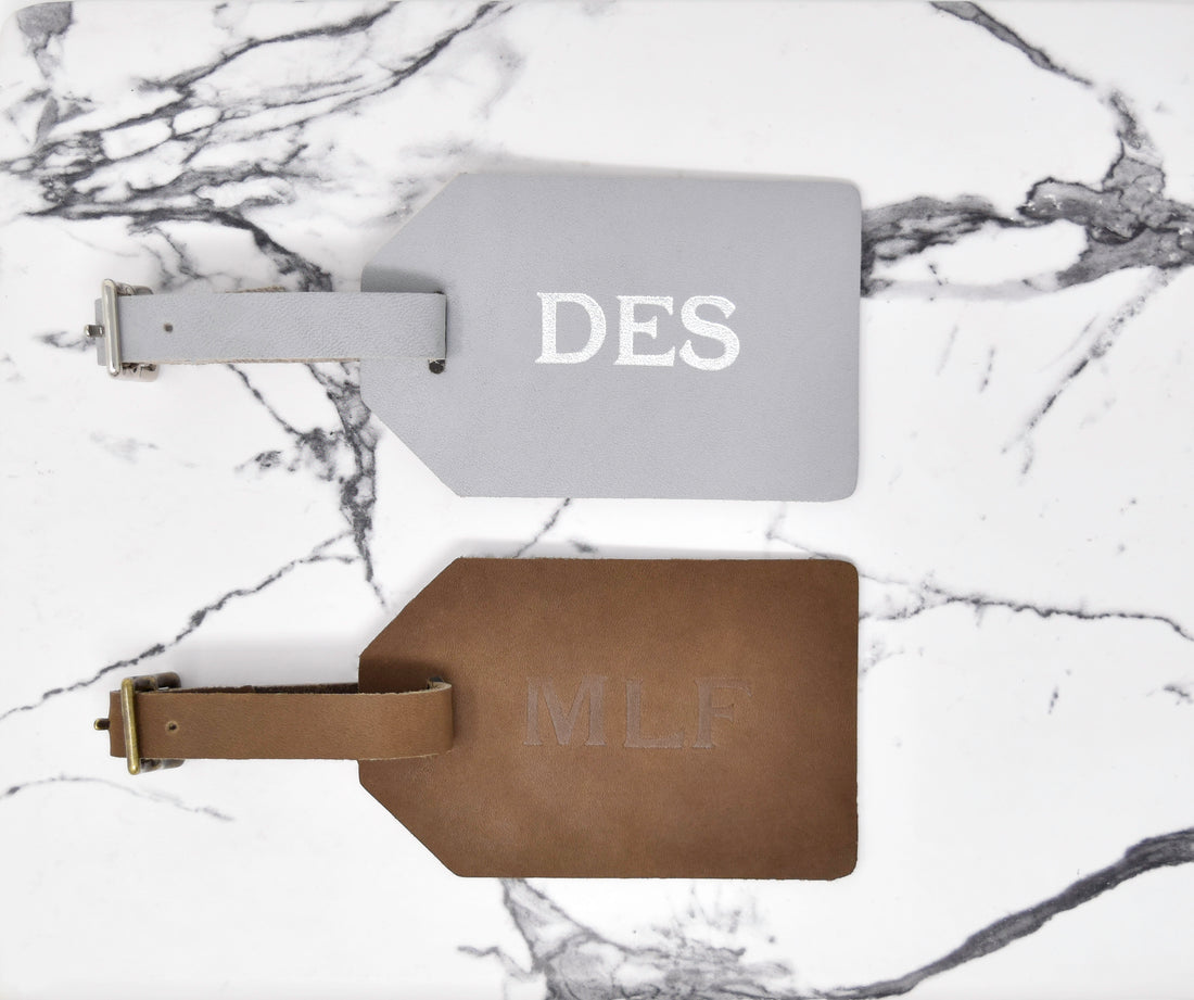 Personalized Leather Luggage Tag