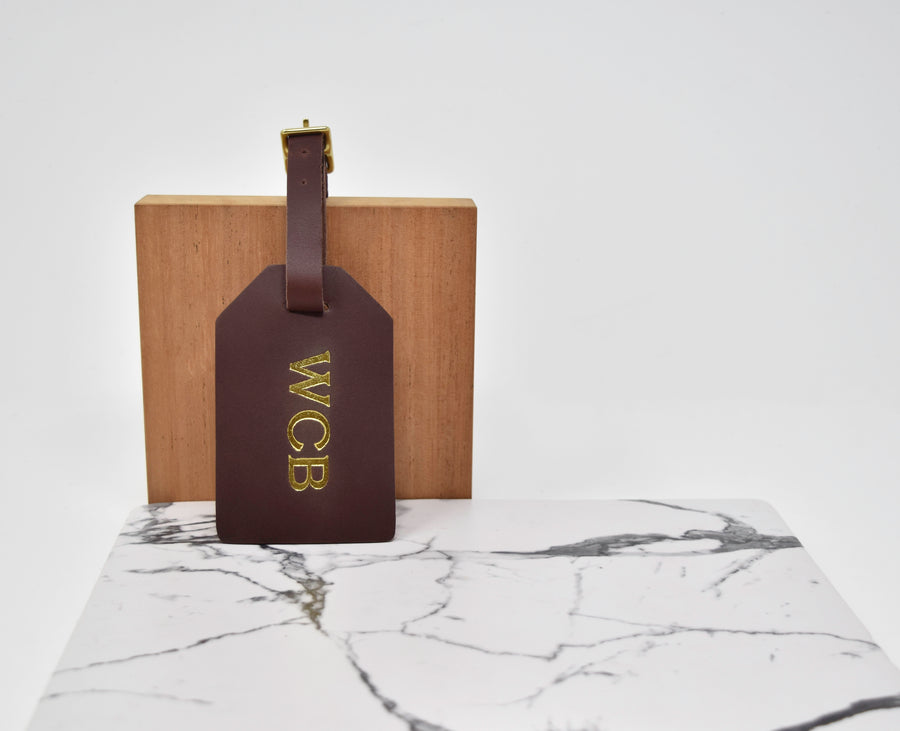 Personalized Leather Luggage Tag