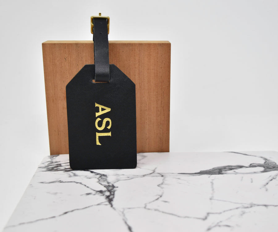 Personalized Leather Luggage Tag