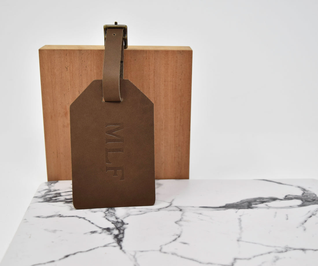 Personalized Leather Luggage Tag