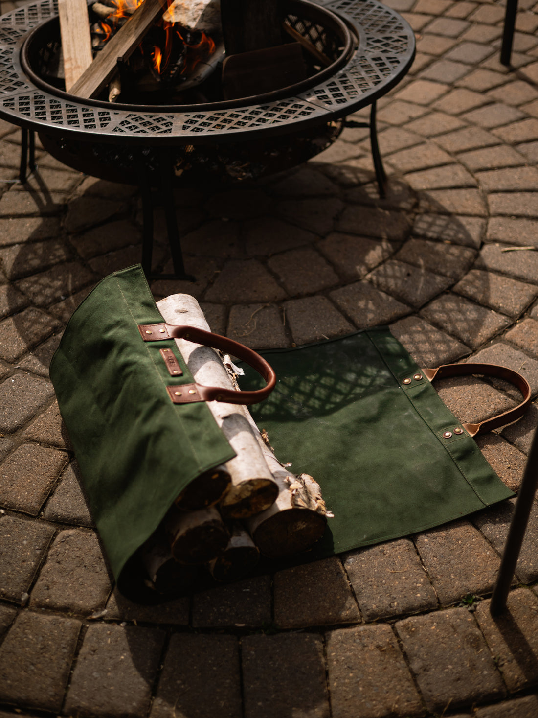 Personalized Canvas Log Carrier