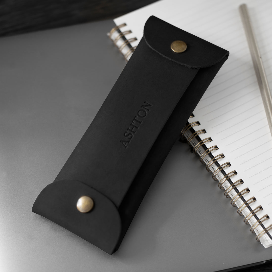Personalized Leather Pencil Case