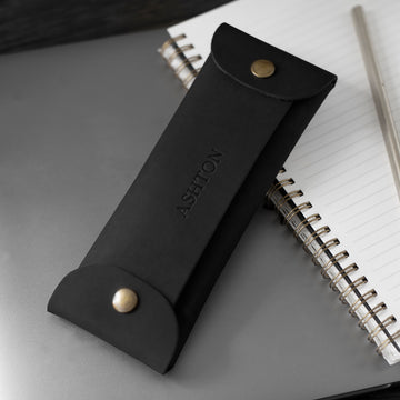 Personalized Leather Pencil Case