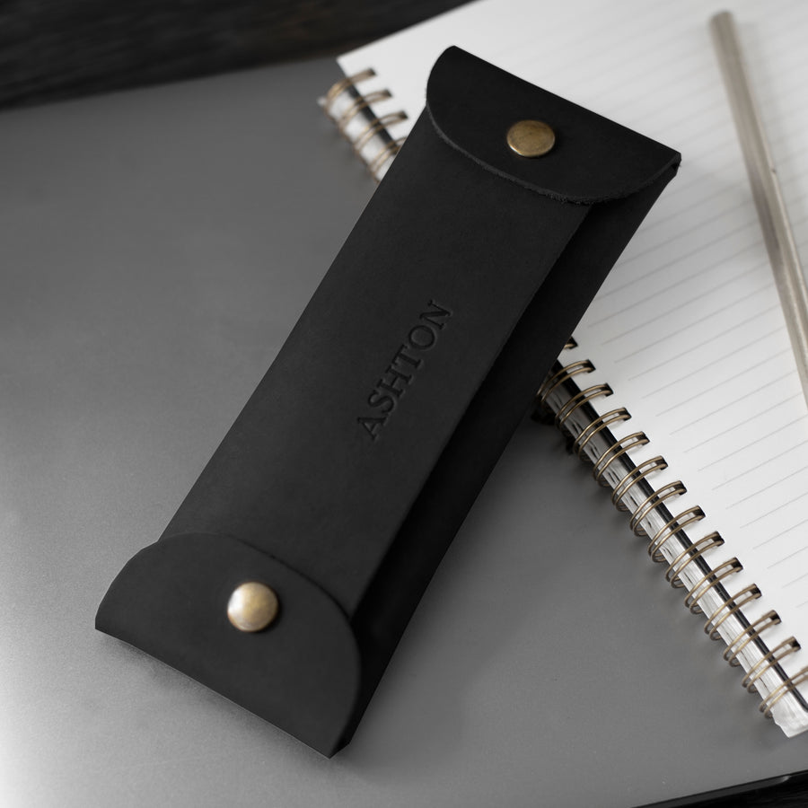 Personalized Leather Pencil Case