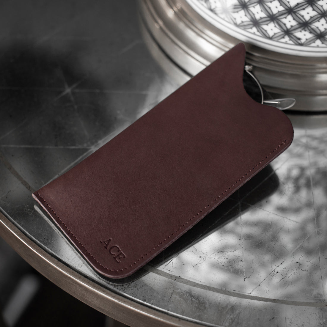Personalized Leather Sunglass Case