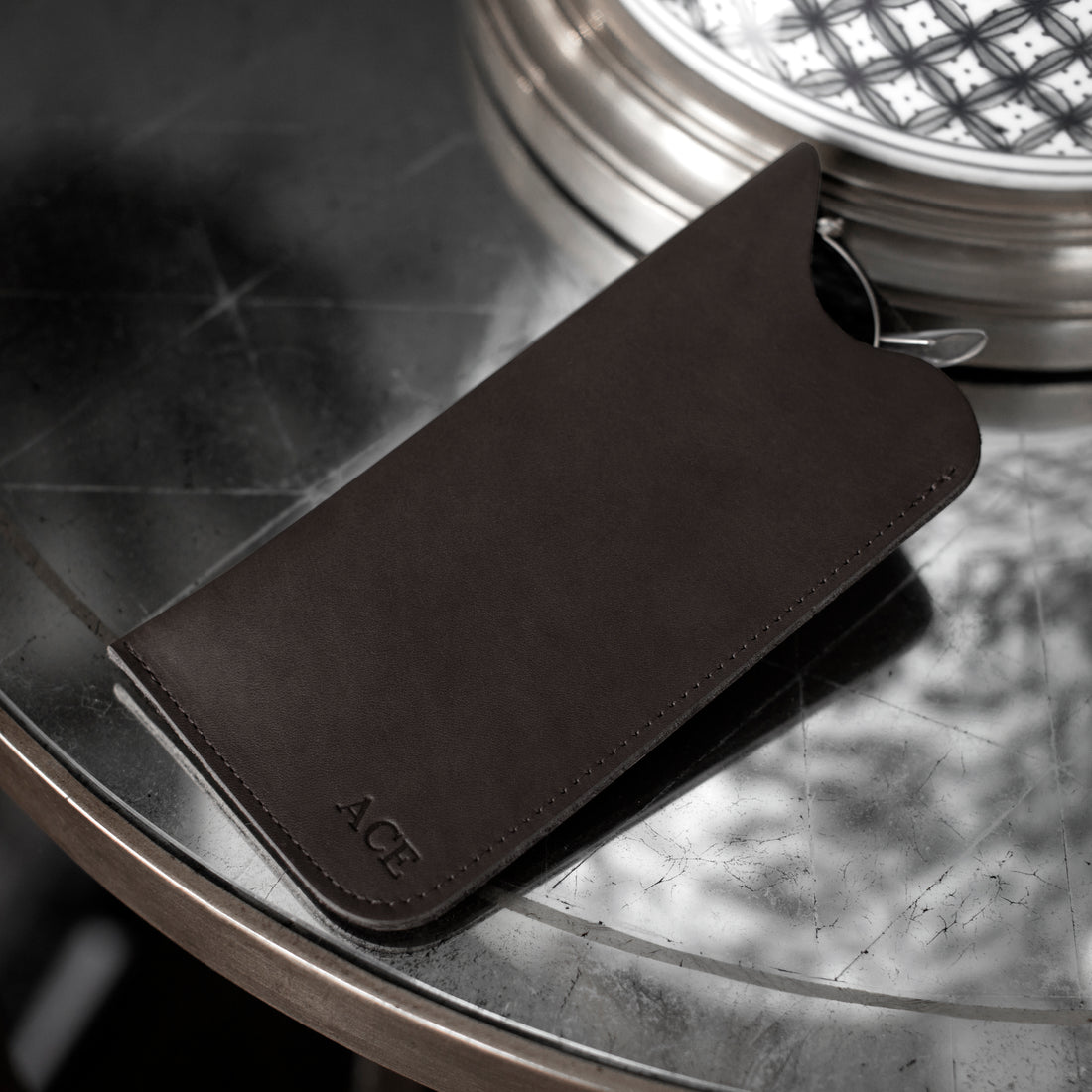 Personalized Leather Sunglass Case