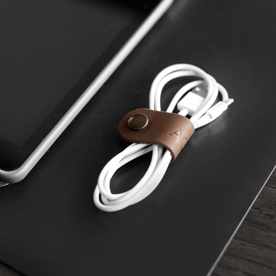 Personalized Leather Cord Keeper
