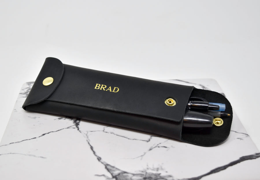Personalized Leather Pencil Case