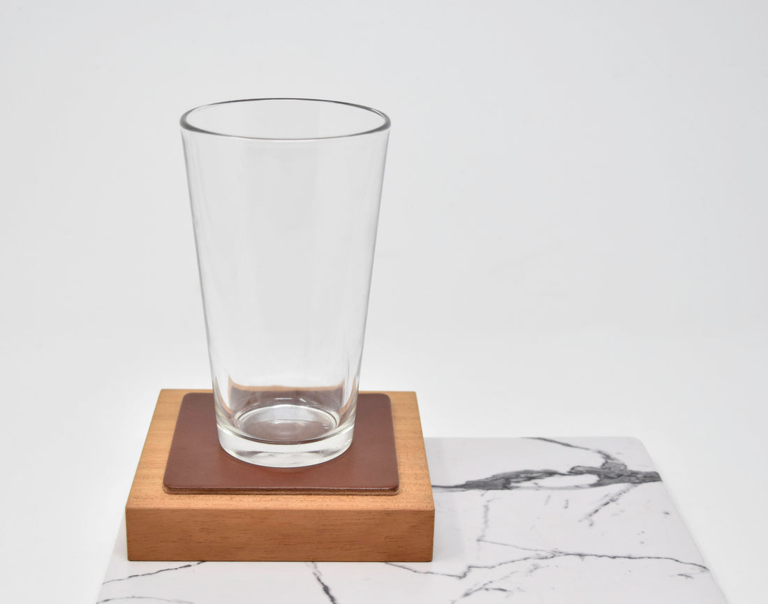 Personalized Leather Square Coasters - Set of 4