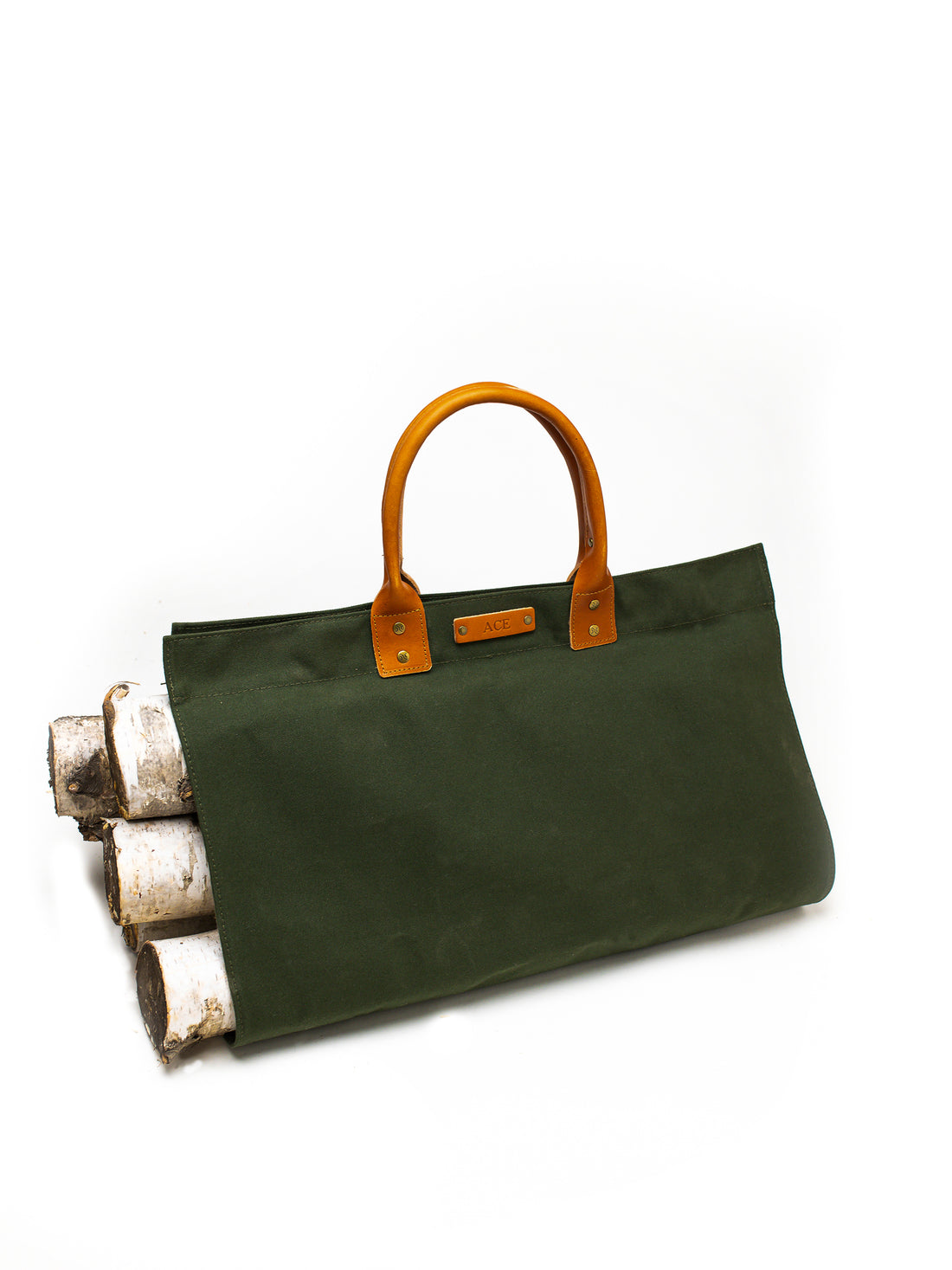 Personalized Canvas Log Carrier