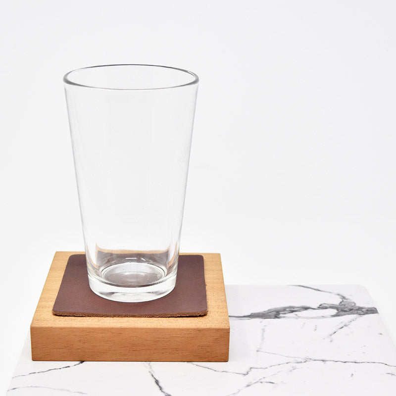 Personalized Leather Square Coasters - Set of 4